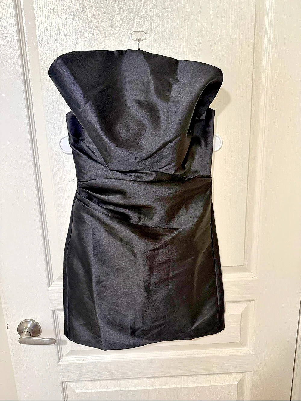 Tea & Cup Black Strapless Mini Dress